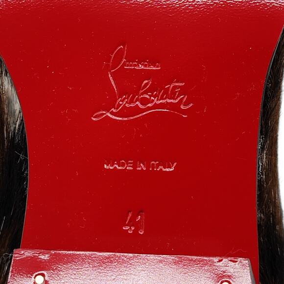 Christian Louboutin Cheliviss Low Boots - Hair-on Calf - Brown White - 41 $1795 - Picture 6 of 8